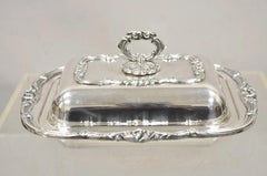 Vintage Gorham Black Starr Silver Plated Lidded Vegetable Serving Platter Dish