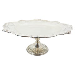 Vintage Gorham Chantilly Sterling Silver Pedestal Platter