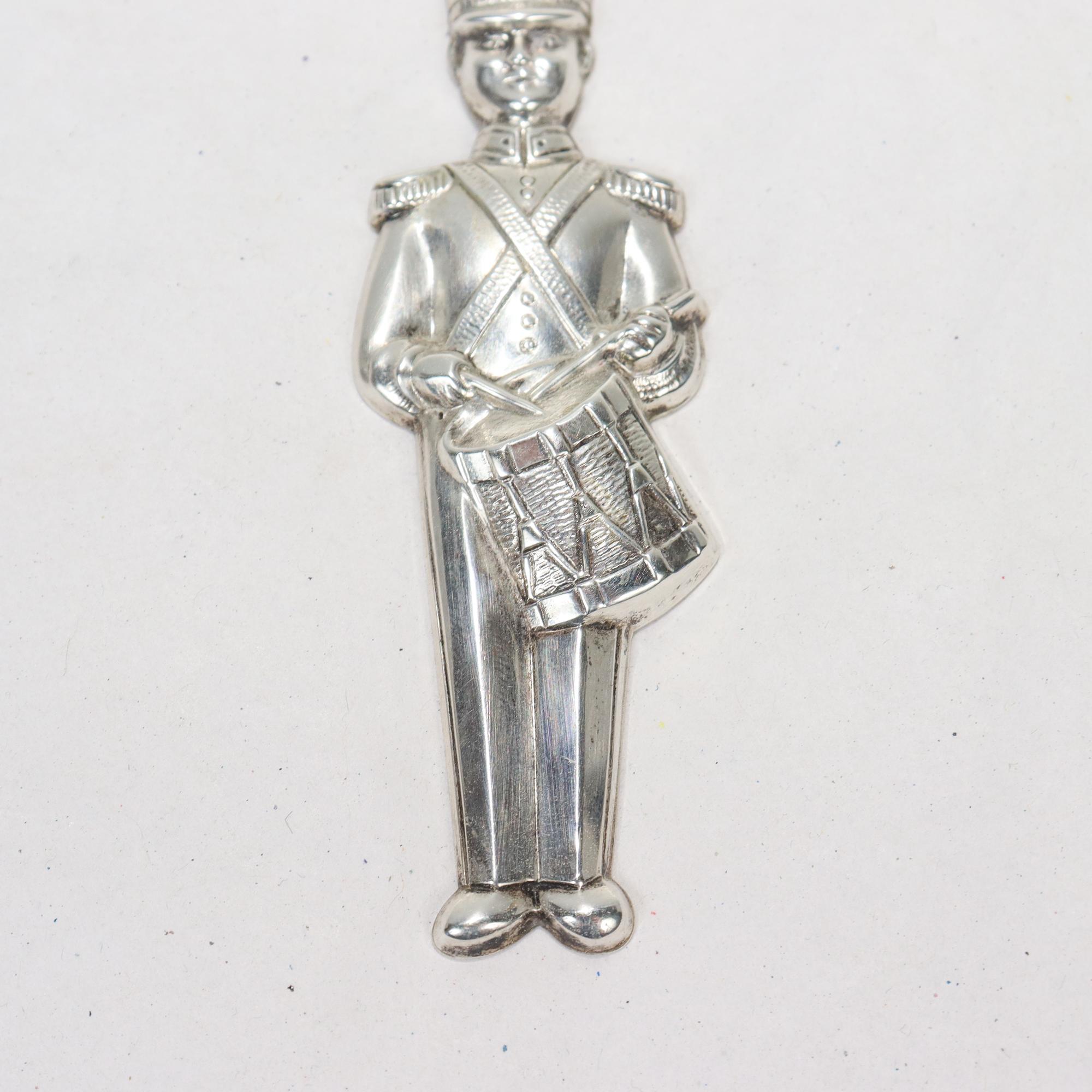 Vintage Gorham Co Sterling Silver Drummer Christmas Ornament No. 80 For Sale 1