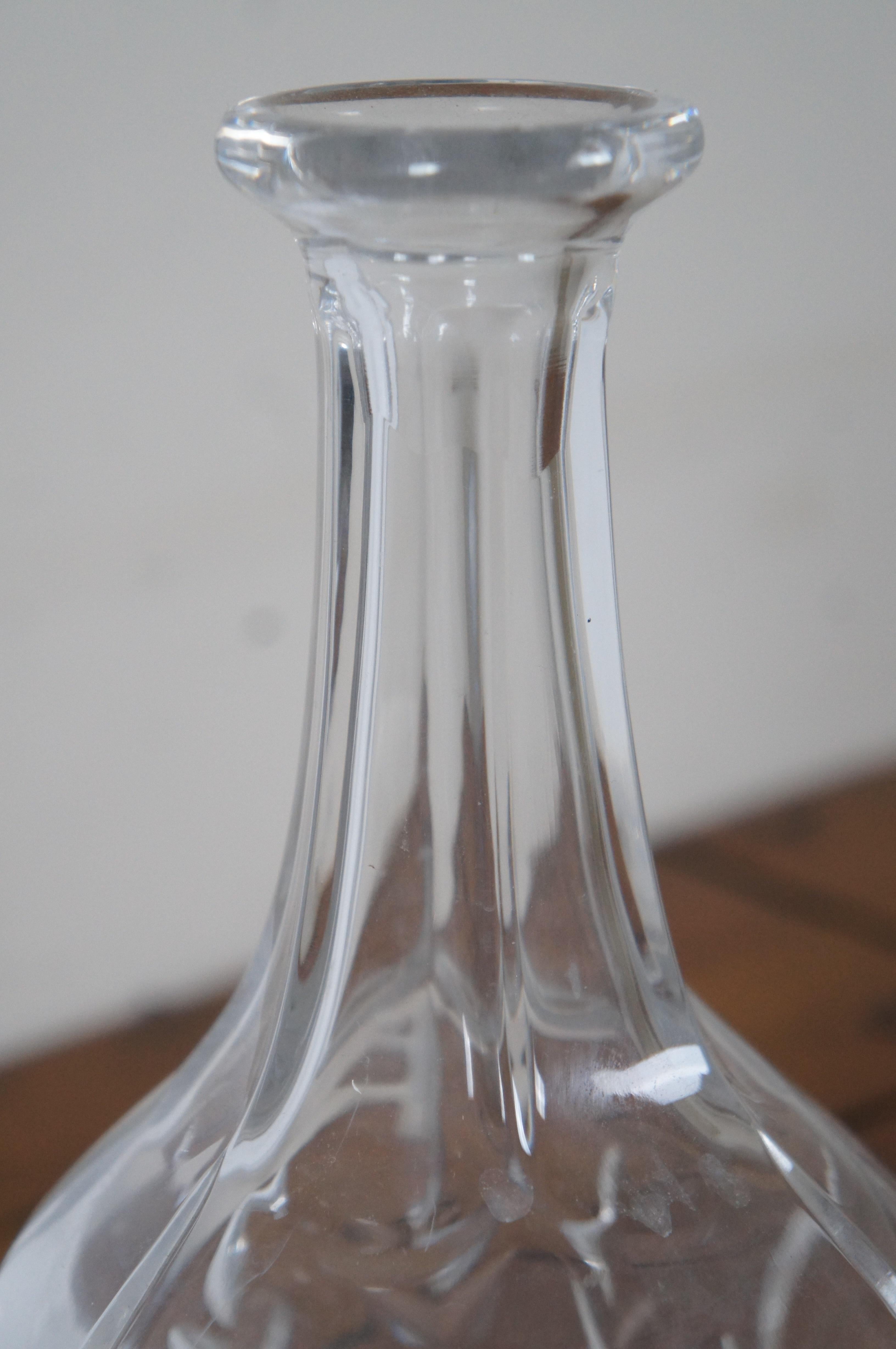Vintage Gorham King Edward Cut Crystal Wine Decanter & Stopper Barware Spirits For Sale 2