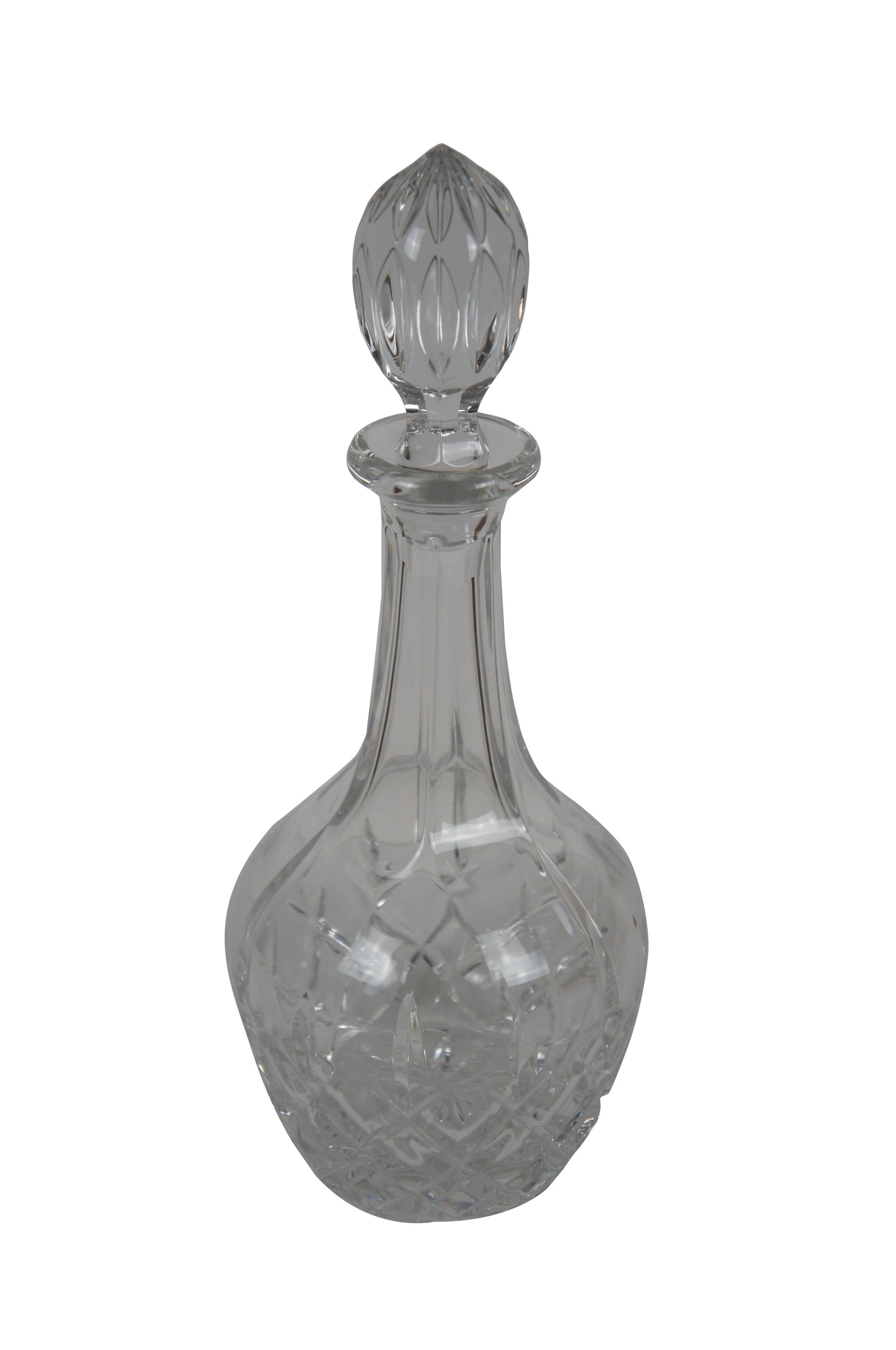 Late 20th century Gorham King Edward style cut crystal wine decanter. Balloon shaped bottle and fluted egg shaped stopper.

Dimensions:
5.25