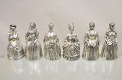 Vintage Gorham Silver Plated Bronze Bells Women Who Changed History - Set of 6