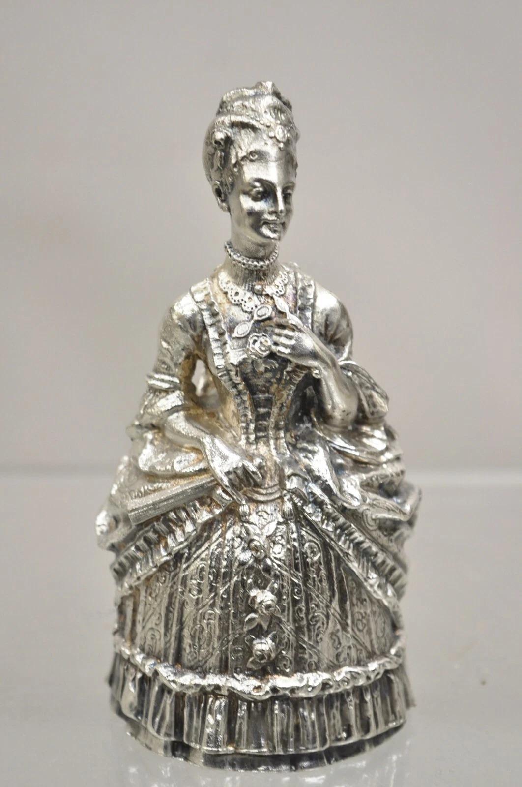 Edwardian Vintage Gorham Silver Plated Bronze Bells Women Who Changed History - Set of 6 For Sale