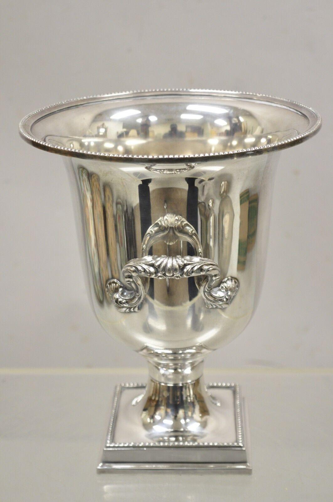 Regency Vintage Gorham Silver Plated Trophy Cup Champagne Wine Chiller Ice Bucket For Sale