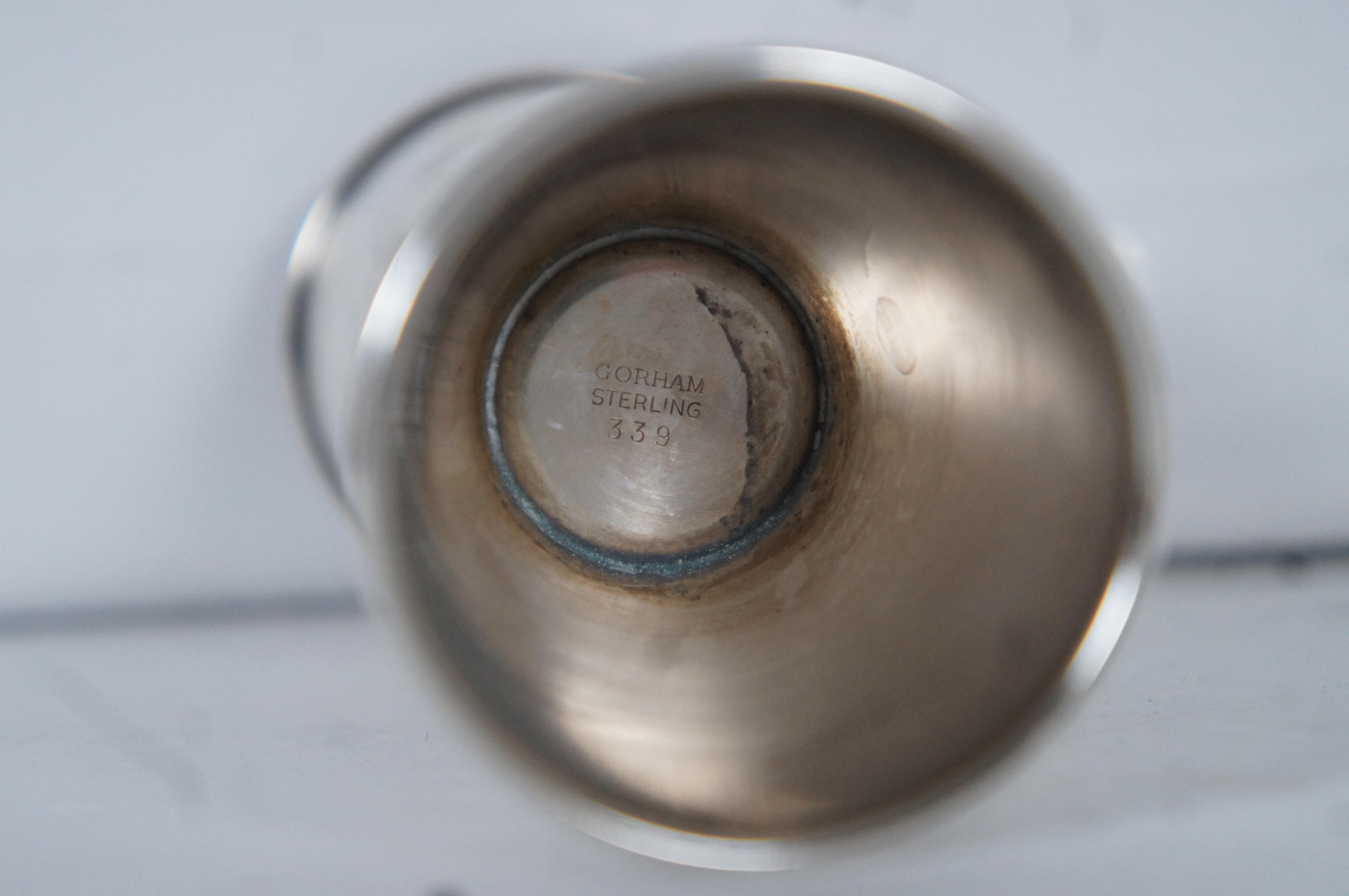 Vintage Gorham Sterling Silver 339 Double Jigger Bar Cocktail Shot Measure 38g 1