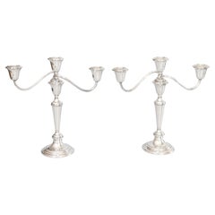 Paire de chandeliers vintage en argent sterling de Gorham
