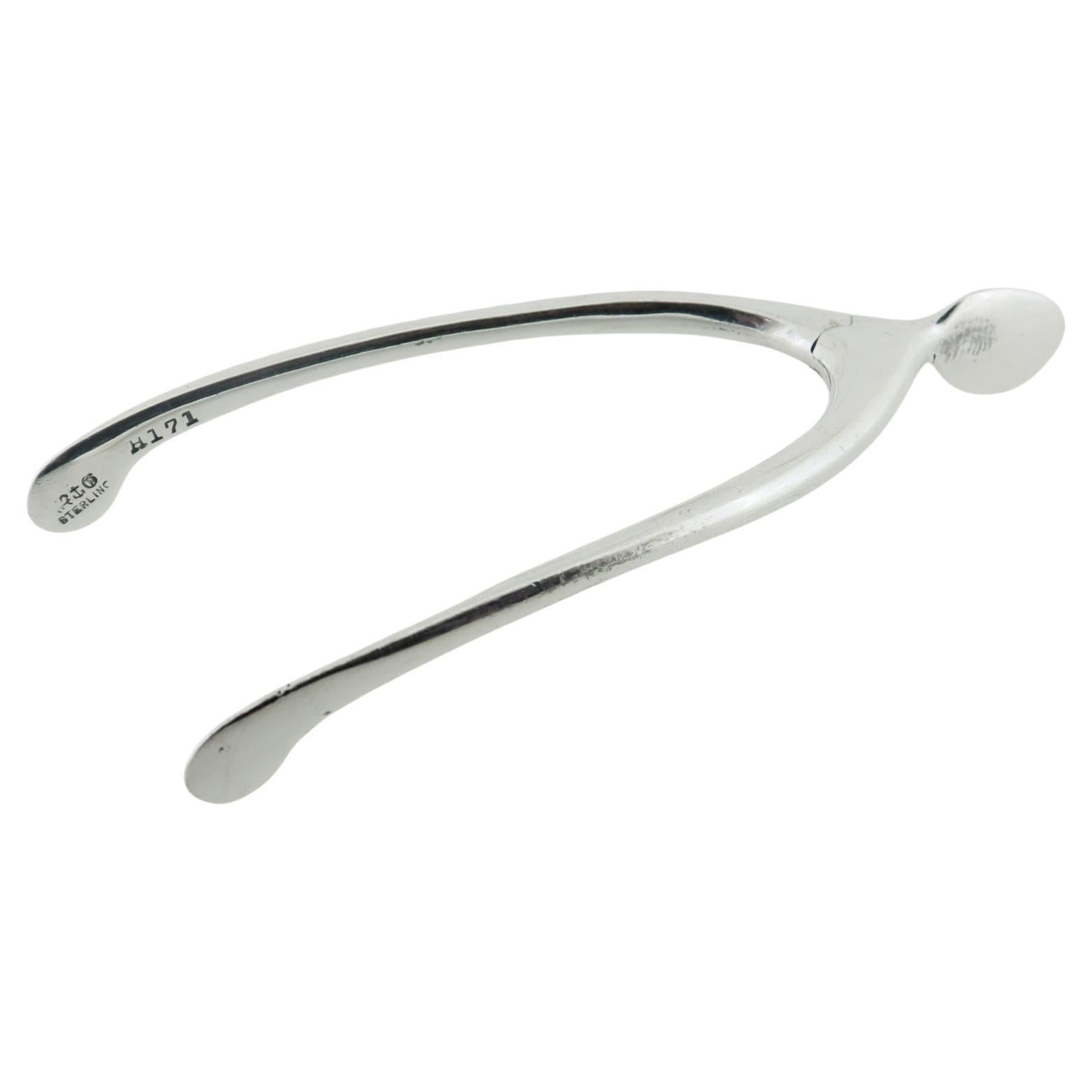Vintage Gorham Sterling Silber Figurale Wishbone Zuckerzangen in Form eines Wishbone