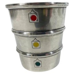 Mesure spirituelle / Jigger « Stop Light » de Gorham en argent sterling vintage