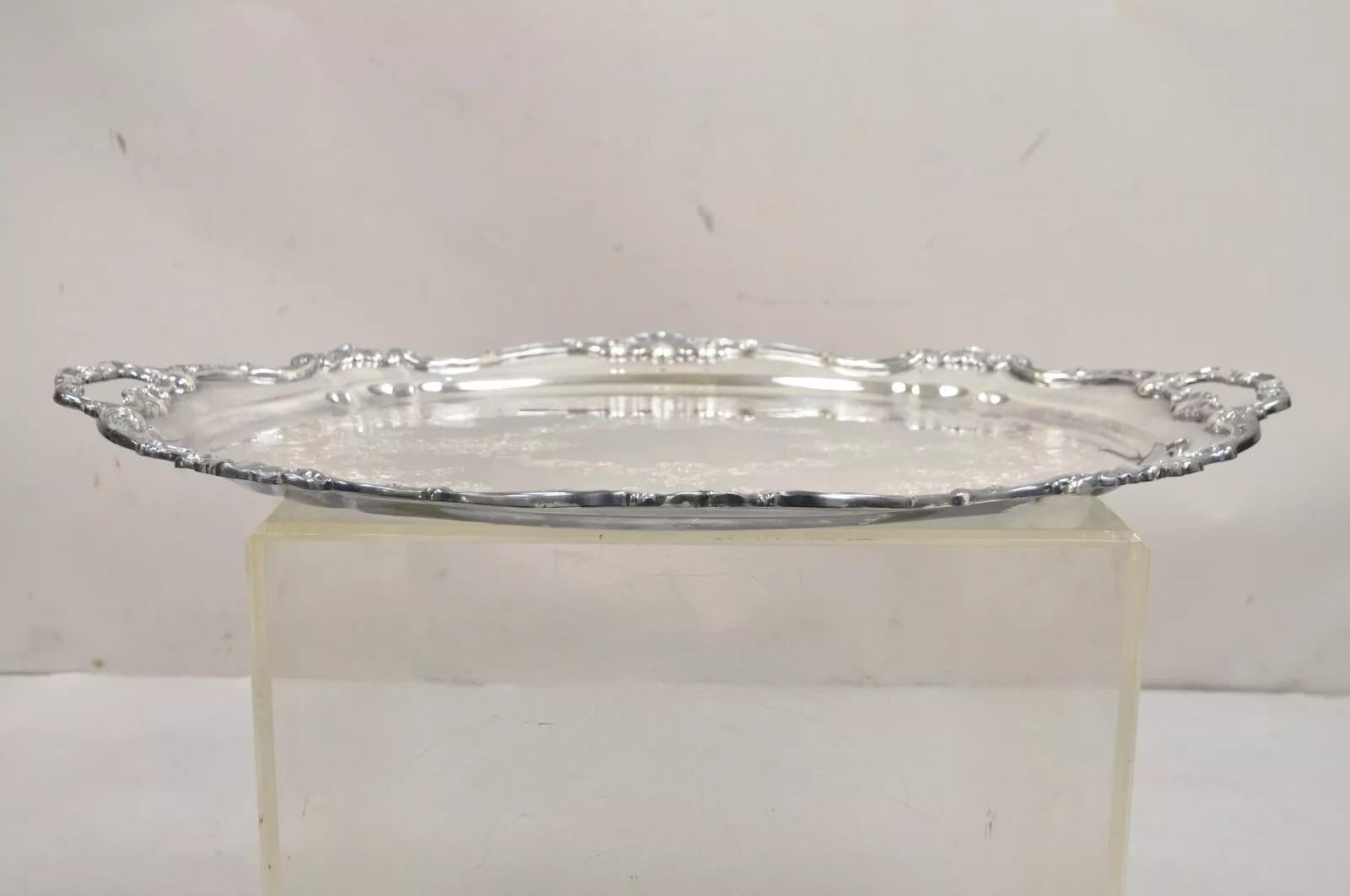Vintage Gorham YC777 Bandeja Victoriana Plateada 