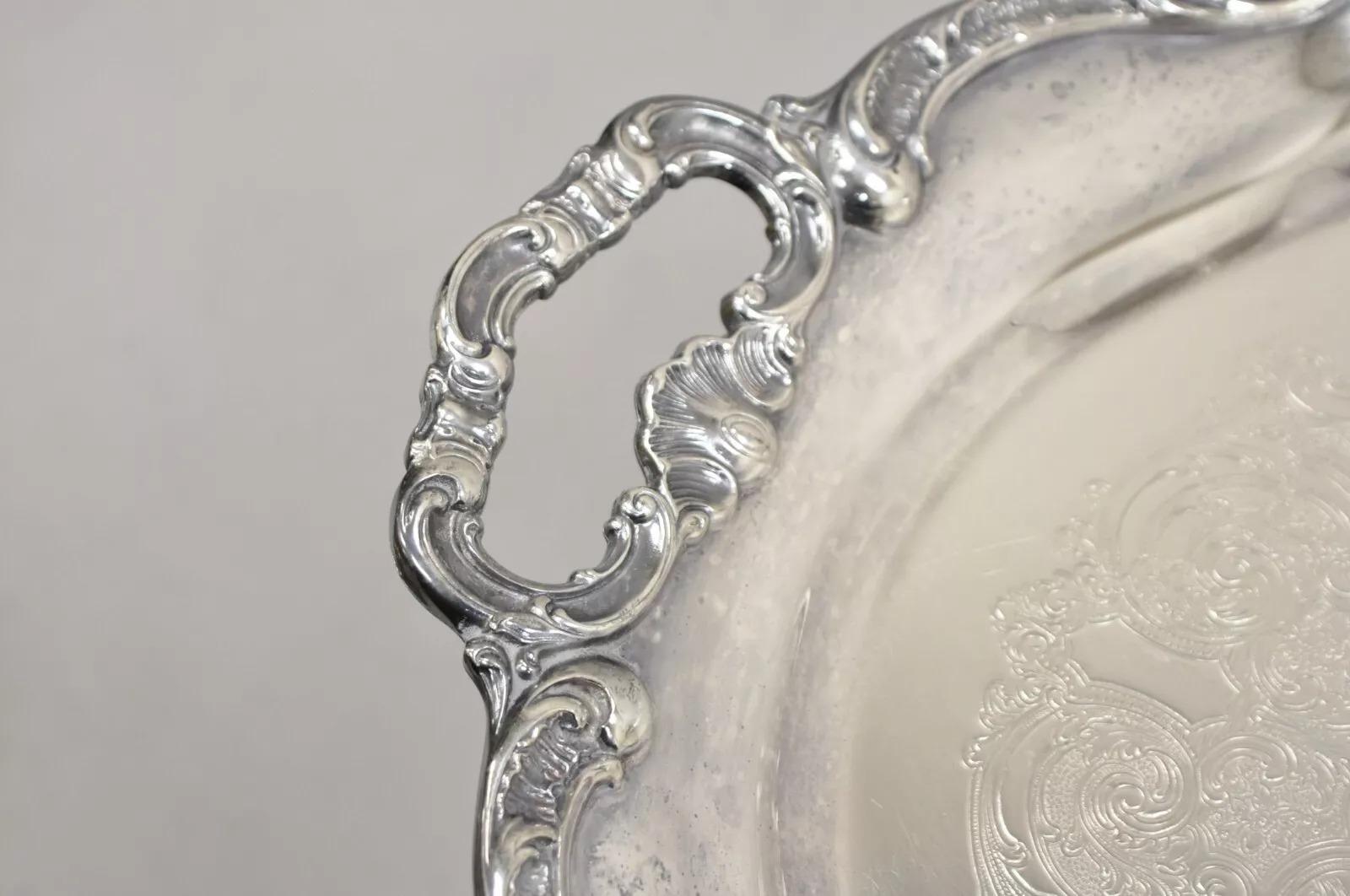 Vintage Gorham YC777 Bandeja Victoriana Plateada 