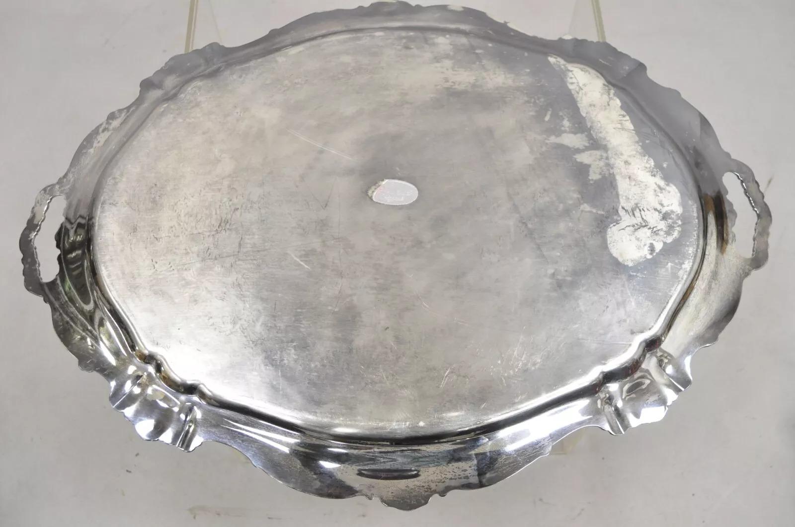 Vintage Gorham YC777 Bandeja Victoriana Plateada 