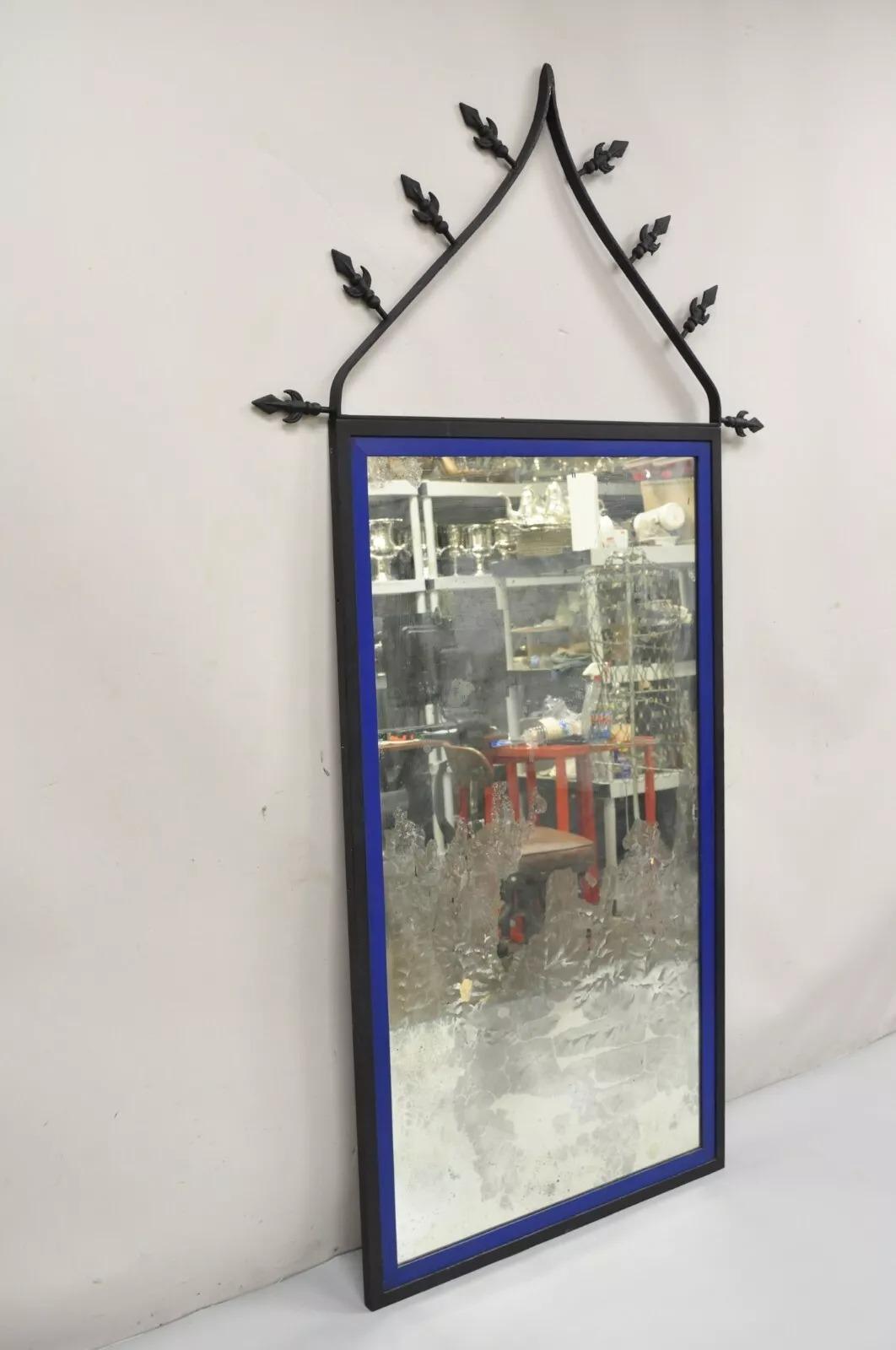 Vintage Gothic Renaissance Large Wrought Iron Metal Arched 