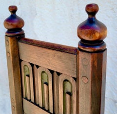 Vintage Gothic Revival Kittenger High Back Altar Chairs, a Pair