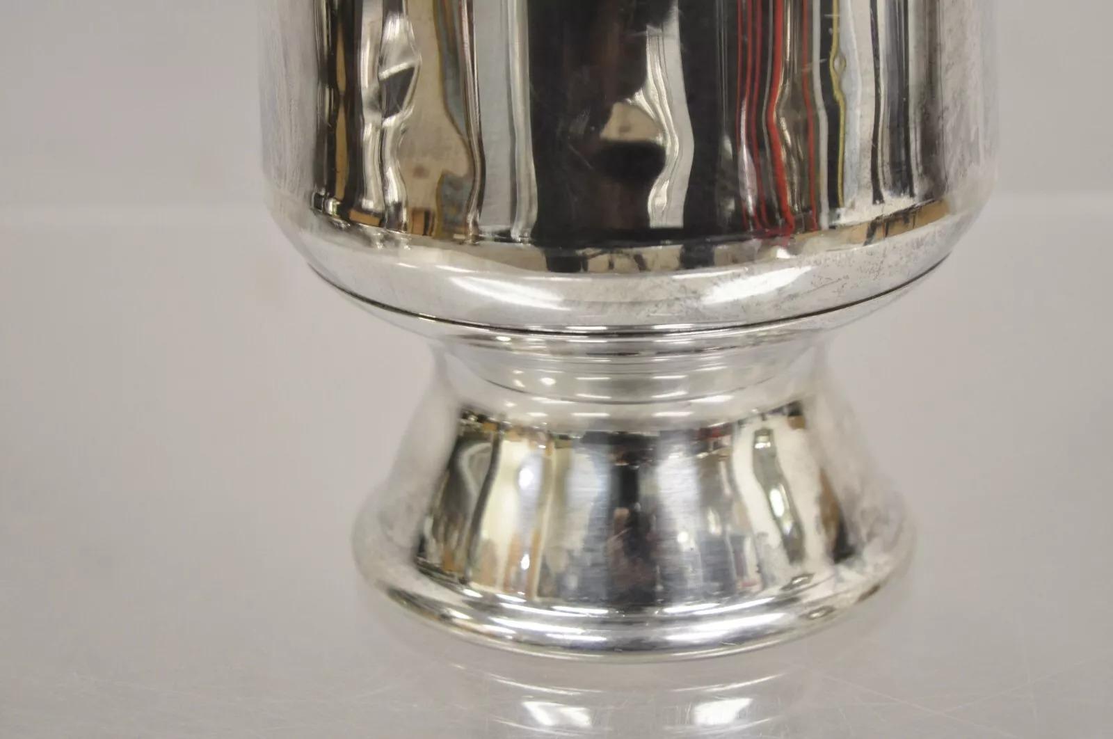 Vintage Gothic Style Religious Silver Plated Tall Church Pitcher with Cross For Sale 2