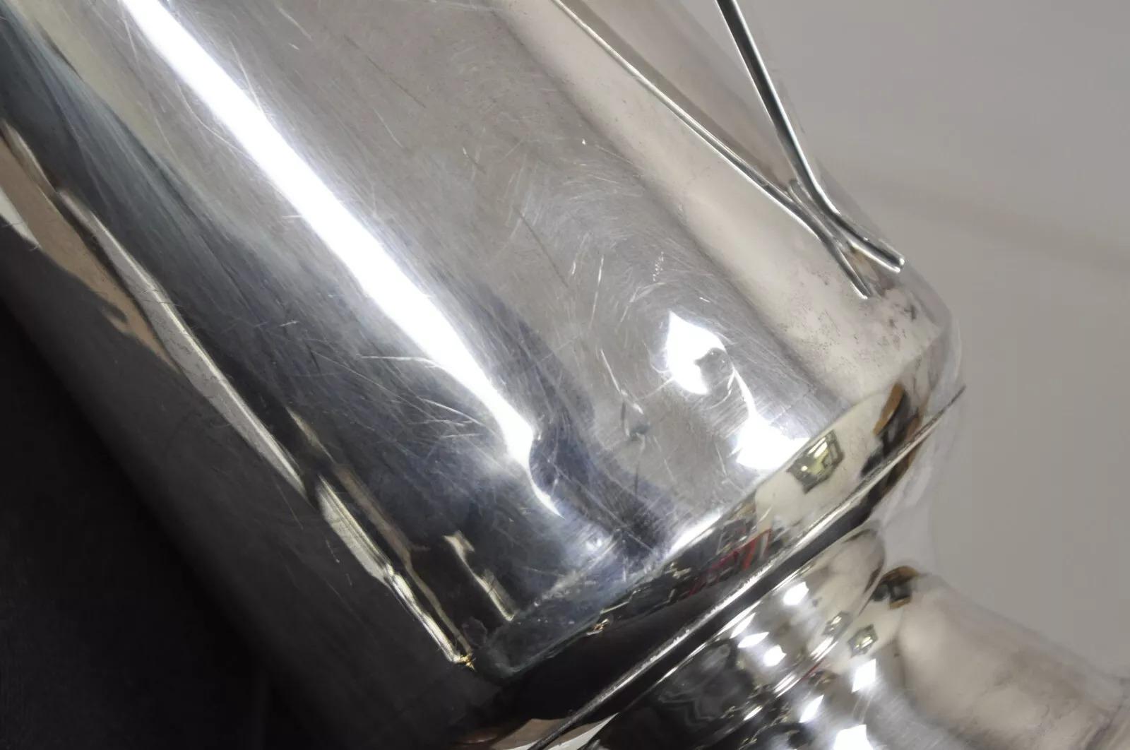 Vintage Gothic Style Religious Silver Plated Tall Church Pitcher with Cross For Sale 3