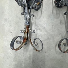 Vintage Gothic Wrought Iron Candle Holder Wall Sconces