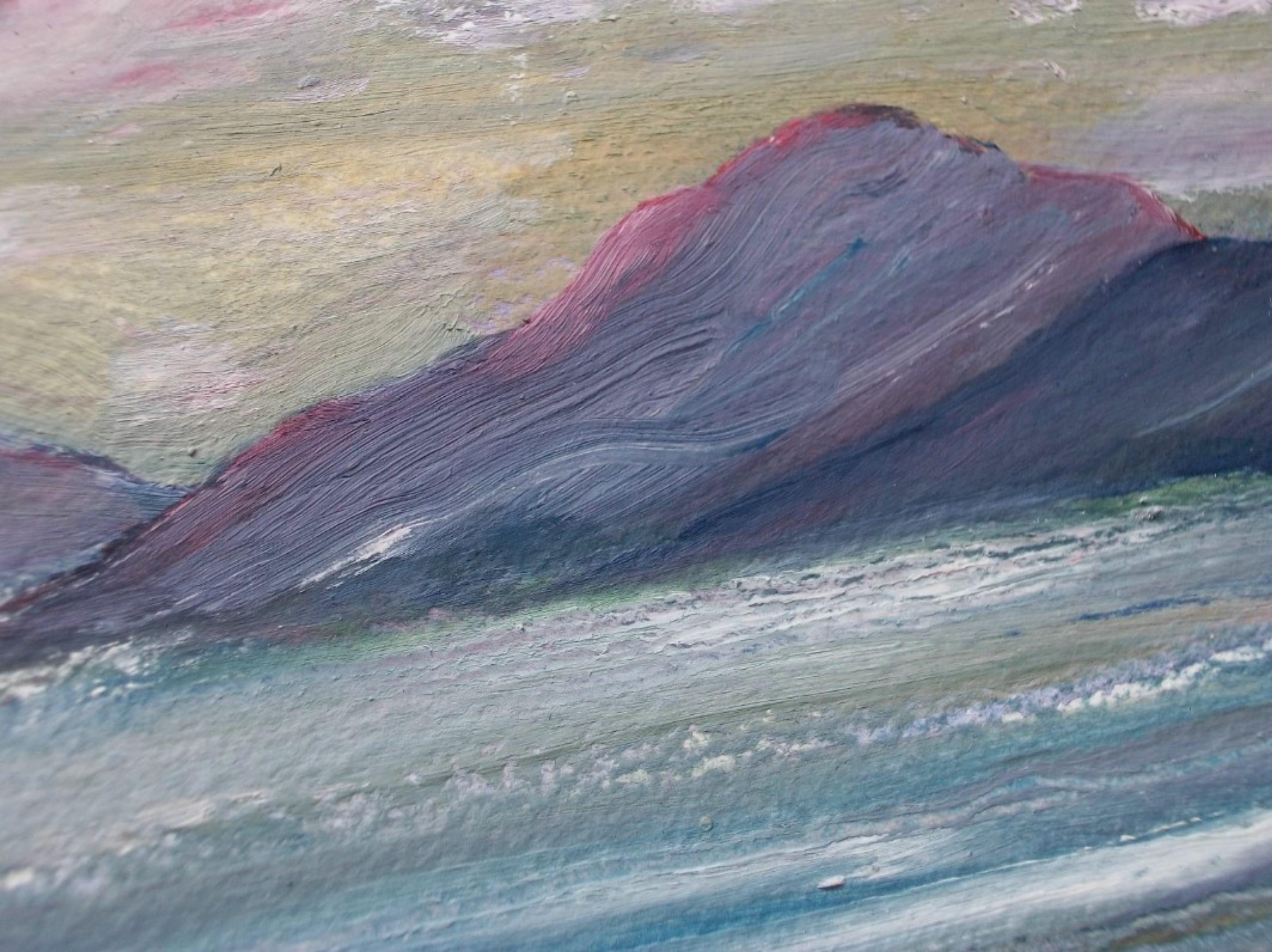 Vintage Gouache-Gemälde auf Papier - paraphiert - ungerahmt - Ende des 20. (Kanadisch) im Angebot