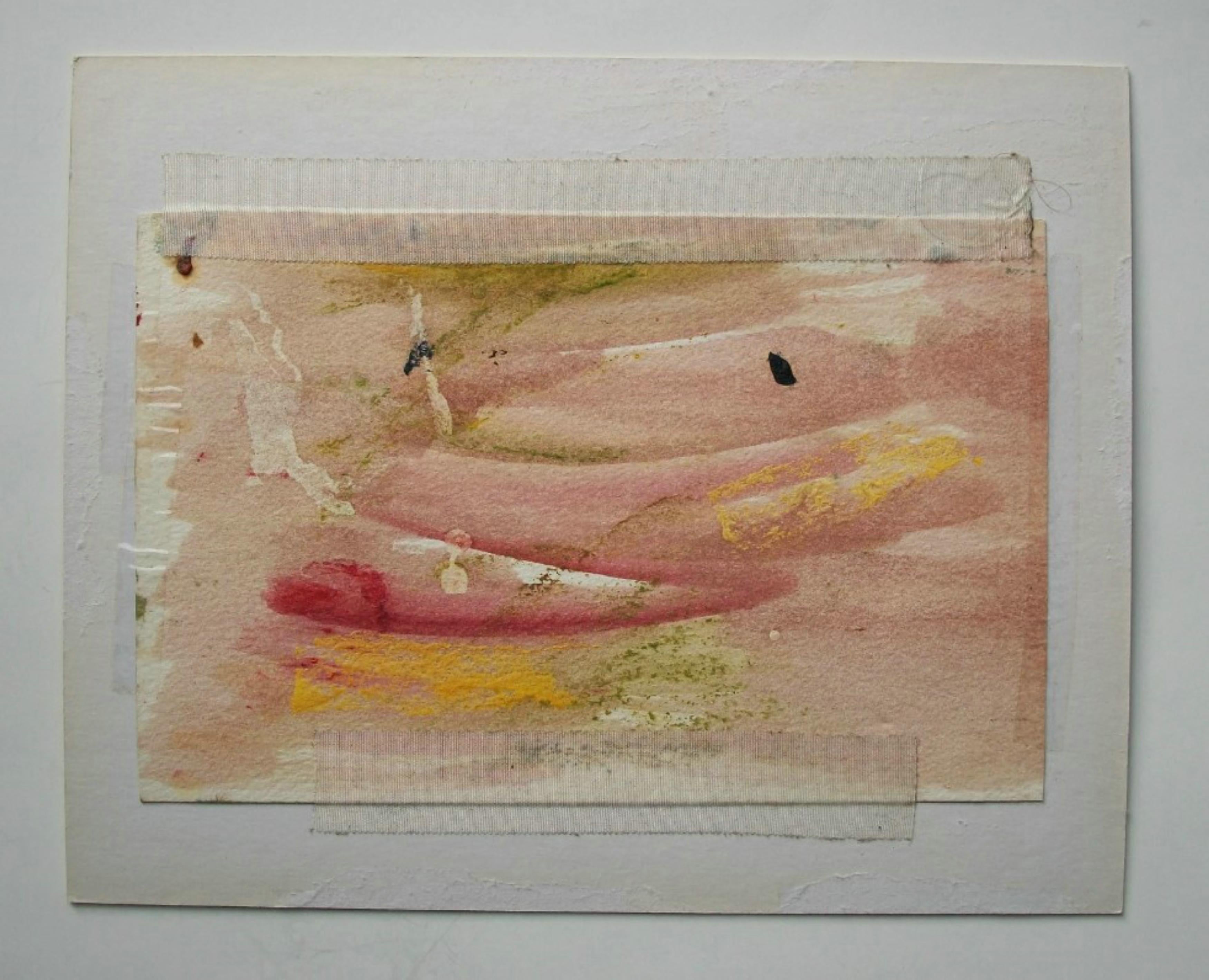 Vintage Gouache-Gemälde auf Papier - paraphiert - ungerahmt - Ende des 20. im Zustand „Gut“ im Angebot in Chatham, ON