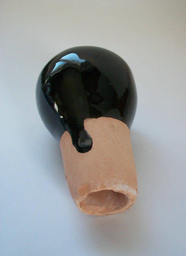 Vintage Gouda Pottery Jug with Stopper, Hand Painted, Holland, 20th