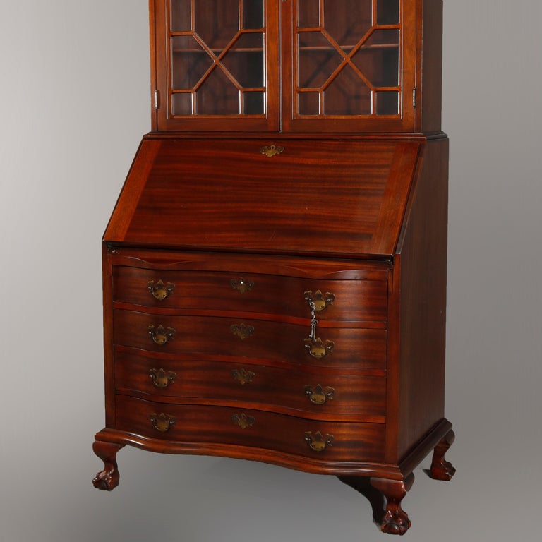 Vintage Governor Winthrop Mahogany Secretary by Maddock Colonial, circa