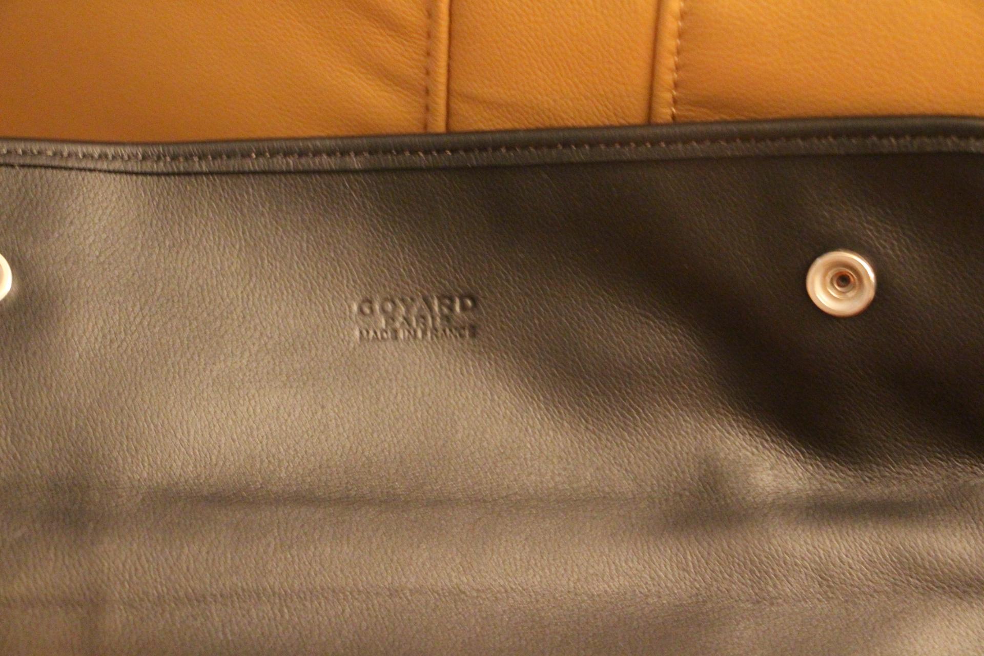 Vintage Goyard Foldable Steamer Bag in Chevron Canvas, Goyard Backpack Bag 10