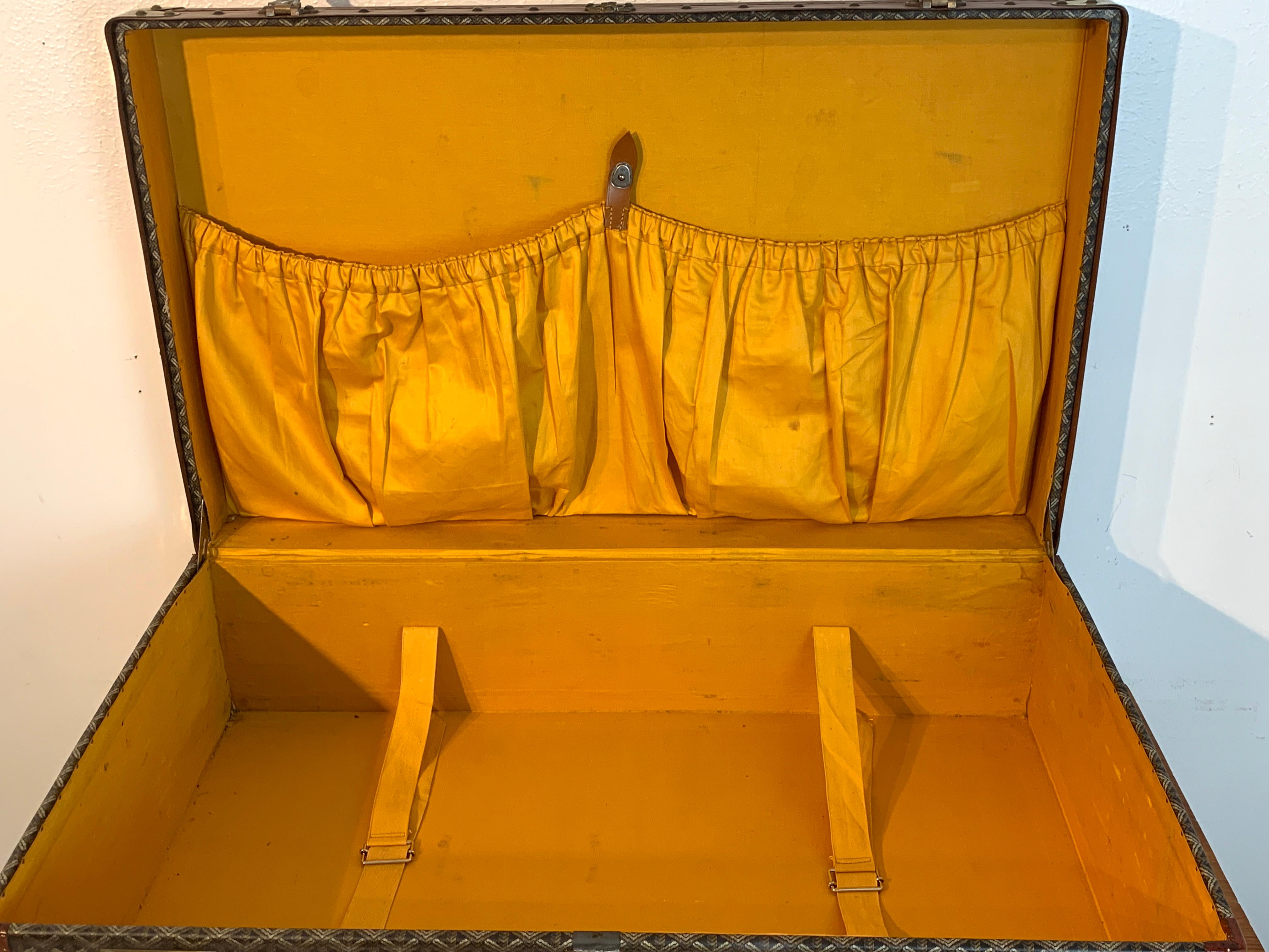 Vintage Goyard Hardcase Trunk on Iron Stand 2