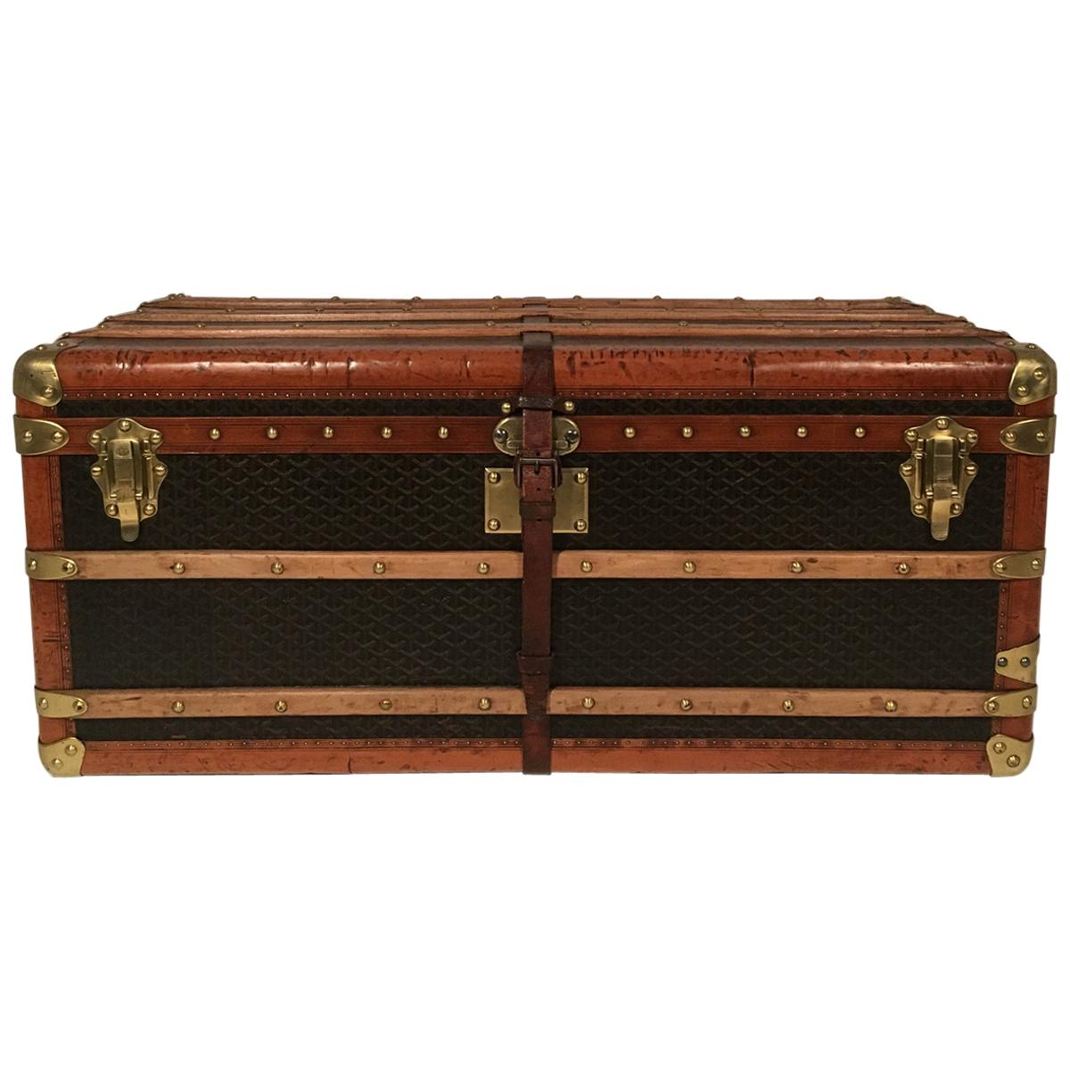 Goyard Steamer Trunk from the Princely House of Thurn and Taxis, France 1910s