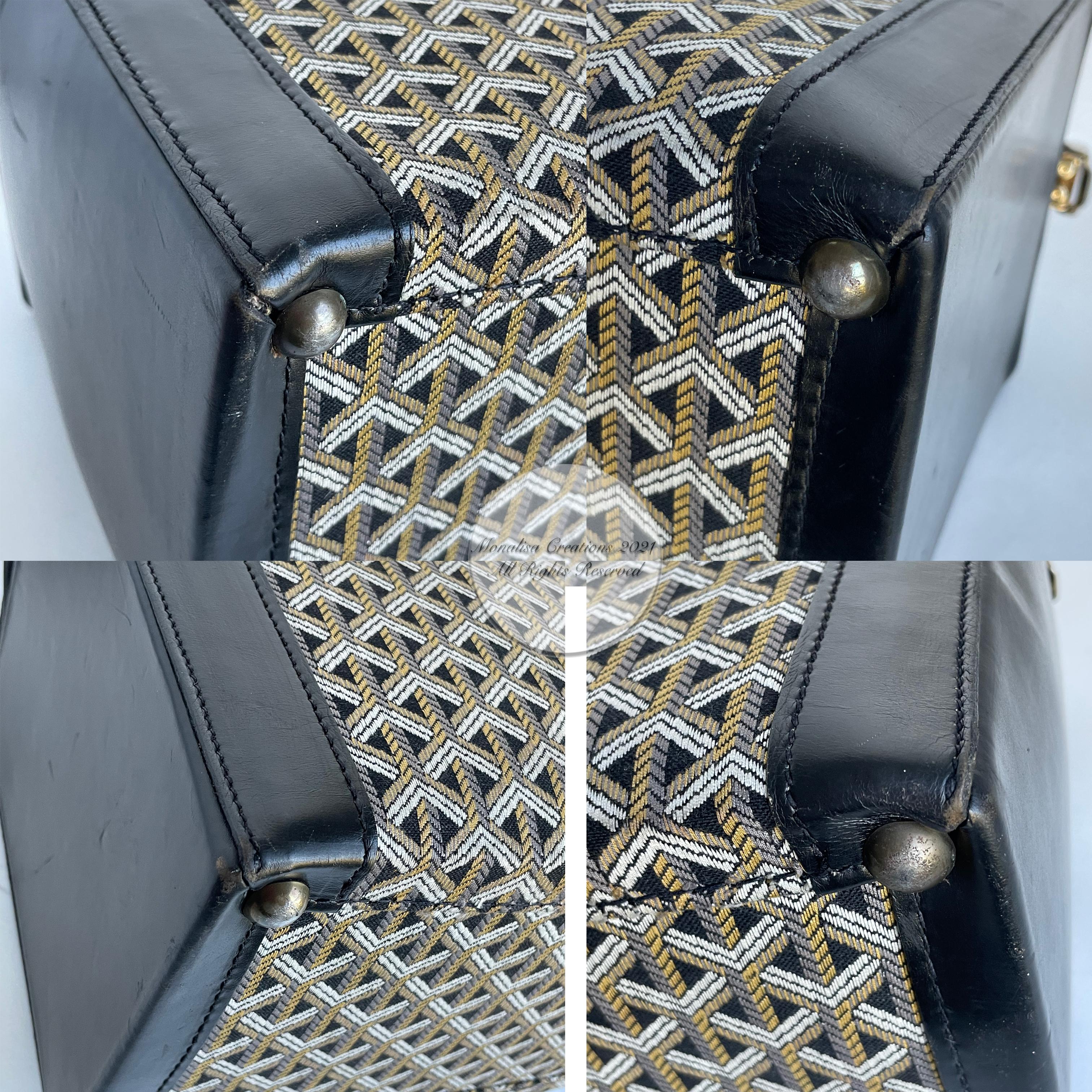 Vintage Goyard Maletín Tren Vanity Gladstone Bolsa Viaje Carry On Años 50 Raro 8