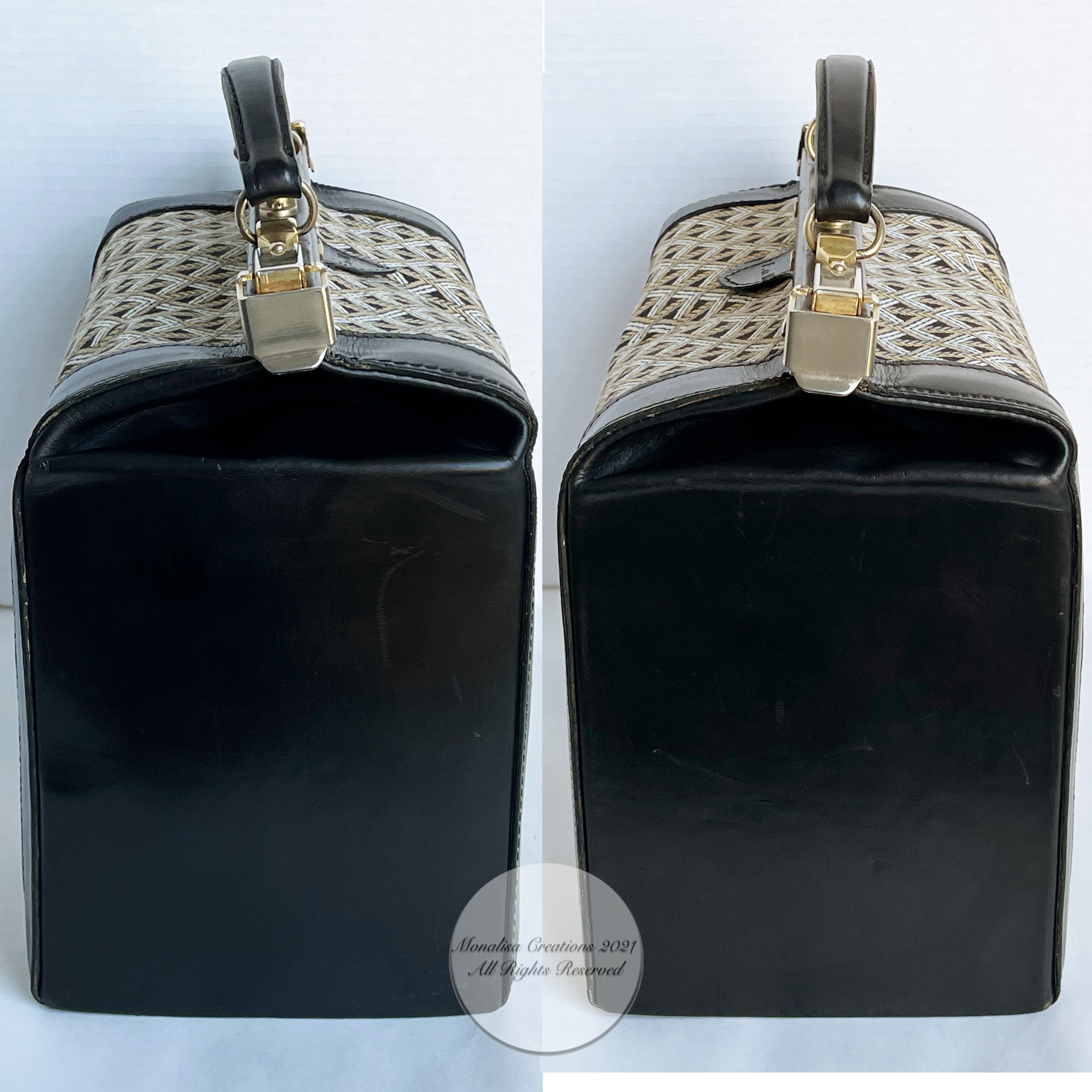 Femenino o masculino Vintage Goyard Maletín Tren Vanity Gladstone Bolsa Viaje Carry On Años 50 Raro