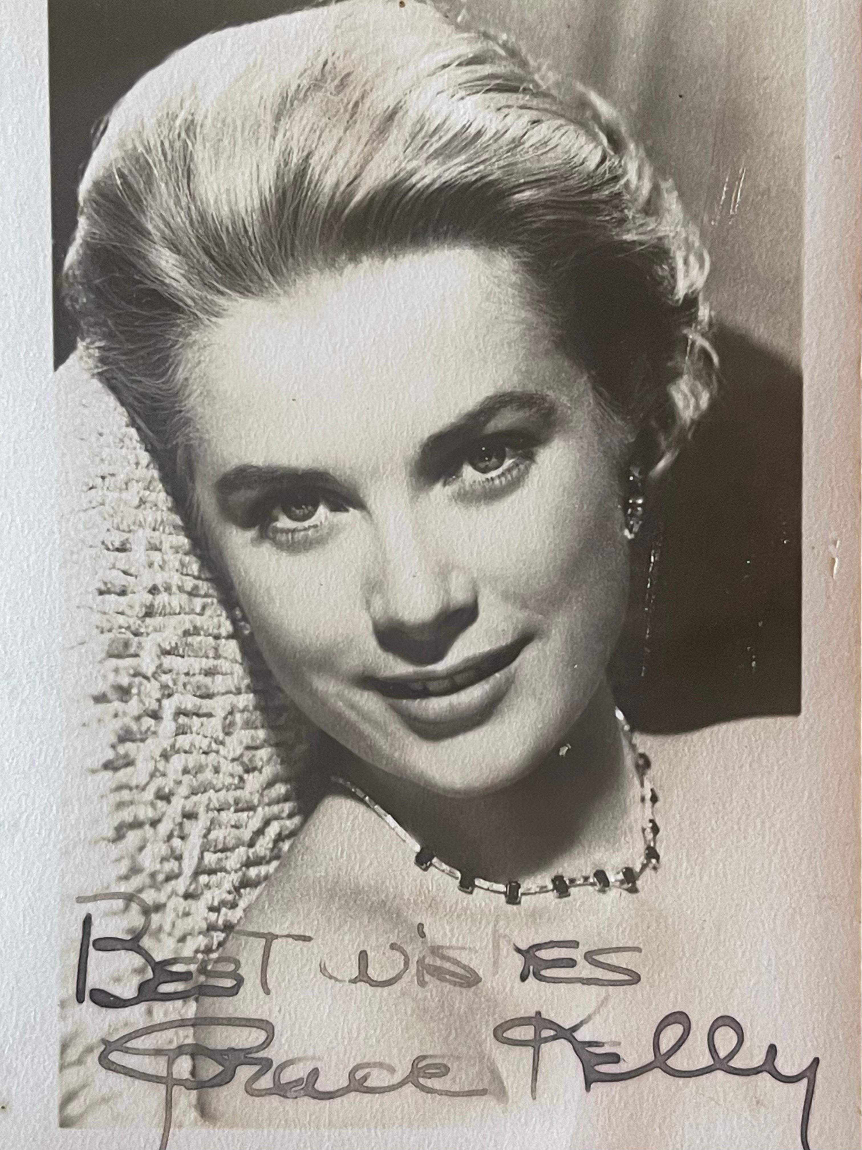 A rare vintage Grace Kelly signed photograph, circa 1950s.  The photo has a mat finish and is signed in black pen; it reads 