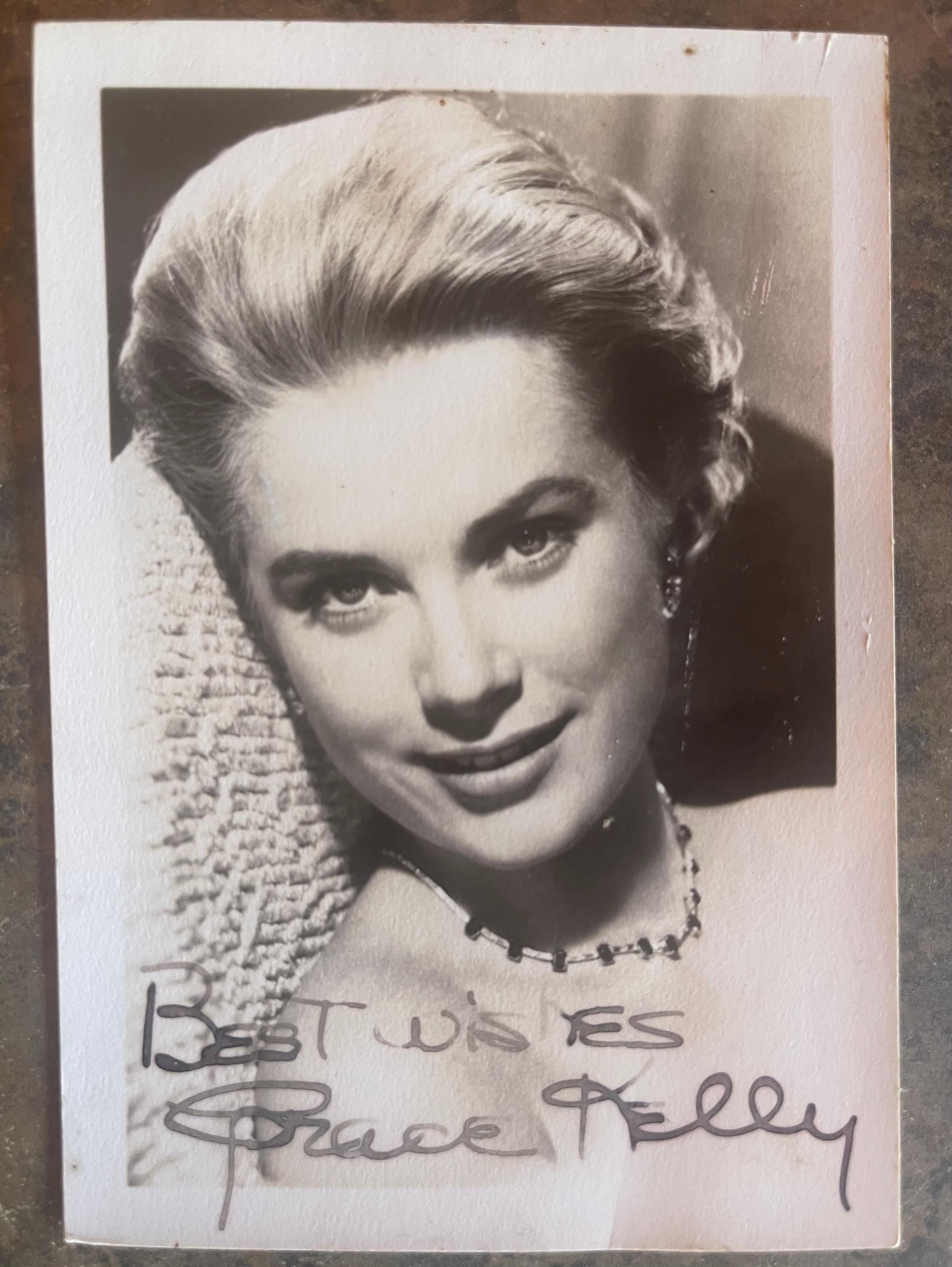 Mid-Century Modern Vintage Grace Kelly Signed Photograph
