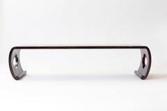 Vintage Gracie Lacquer Waterfall Table with Antique Chinese panels on Top