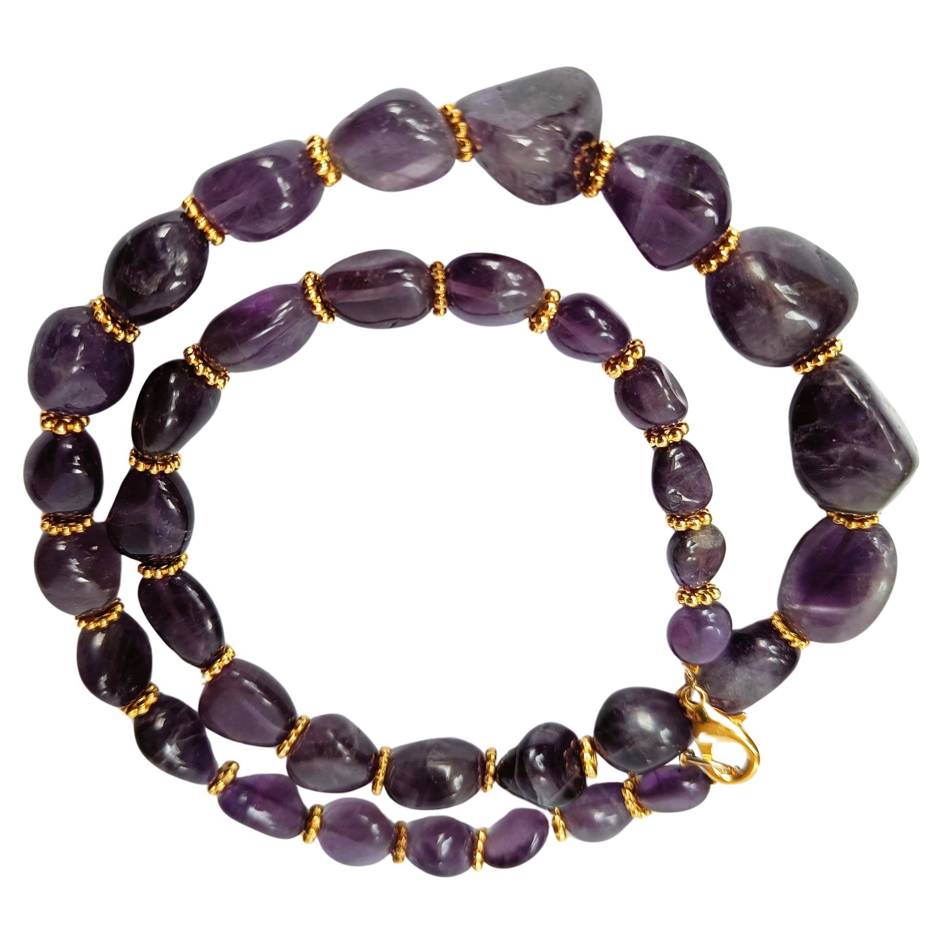 Collar graduado vintage de amatista