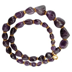 Collar graduado vintage de amatista