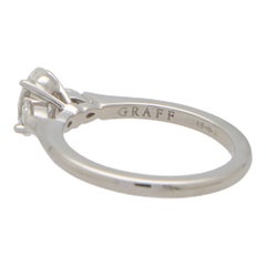 Vintage By GIA Certified Oval Cut Diamond Three Stone Ring in Platino