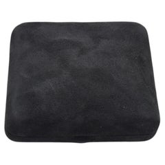 Caja de joyas vintage de cuero negro de Graff London, de entre los años 70 y 90