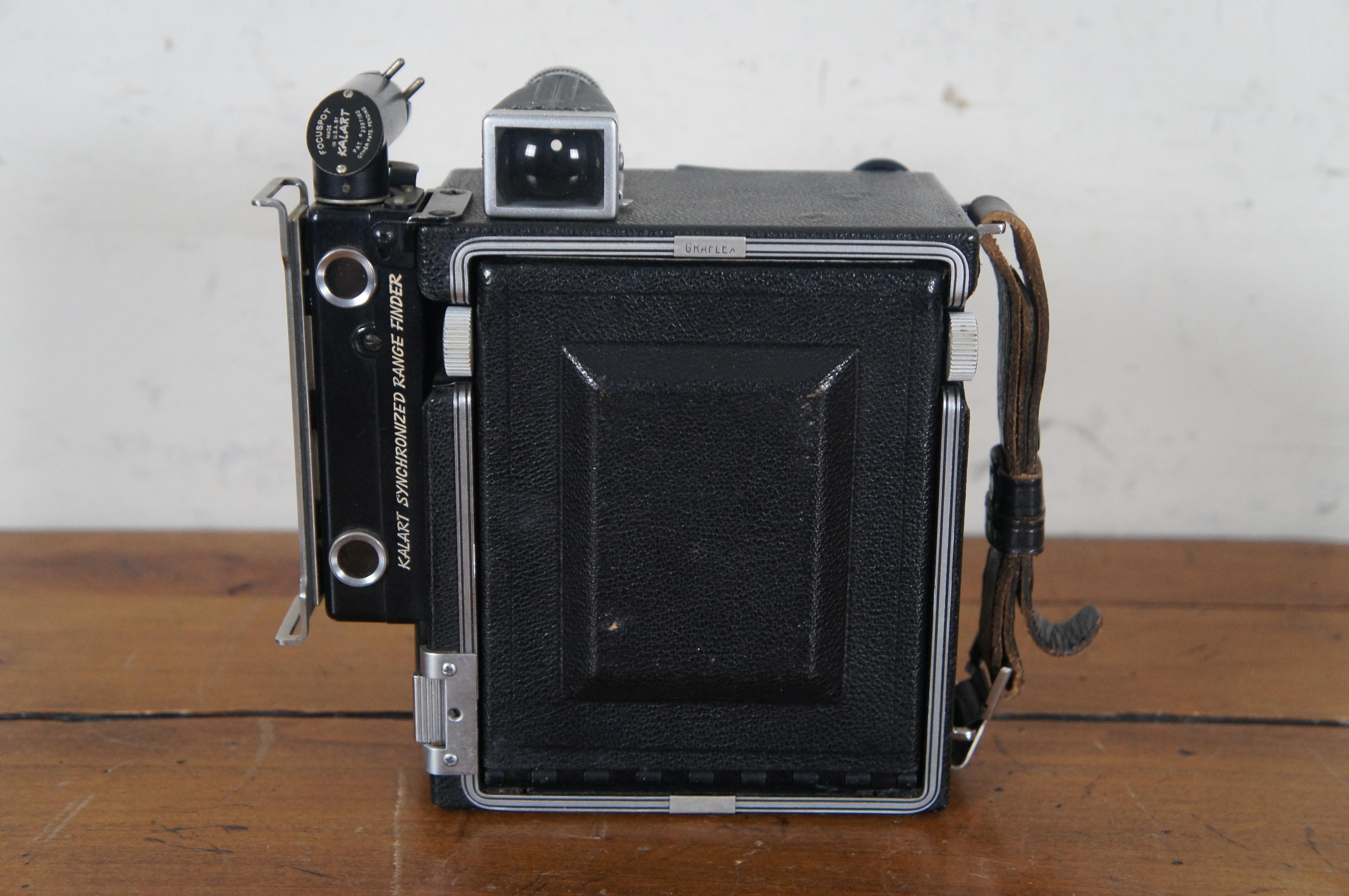 Vintage Graflex Speed Graphic Kodak Ektar Camera Len & Case 105mm f/3.7 6