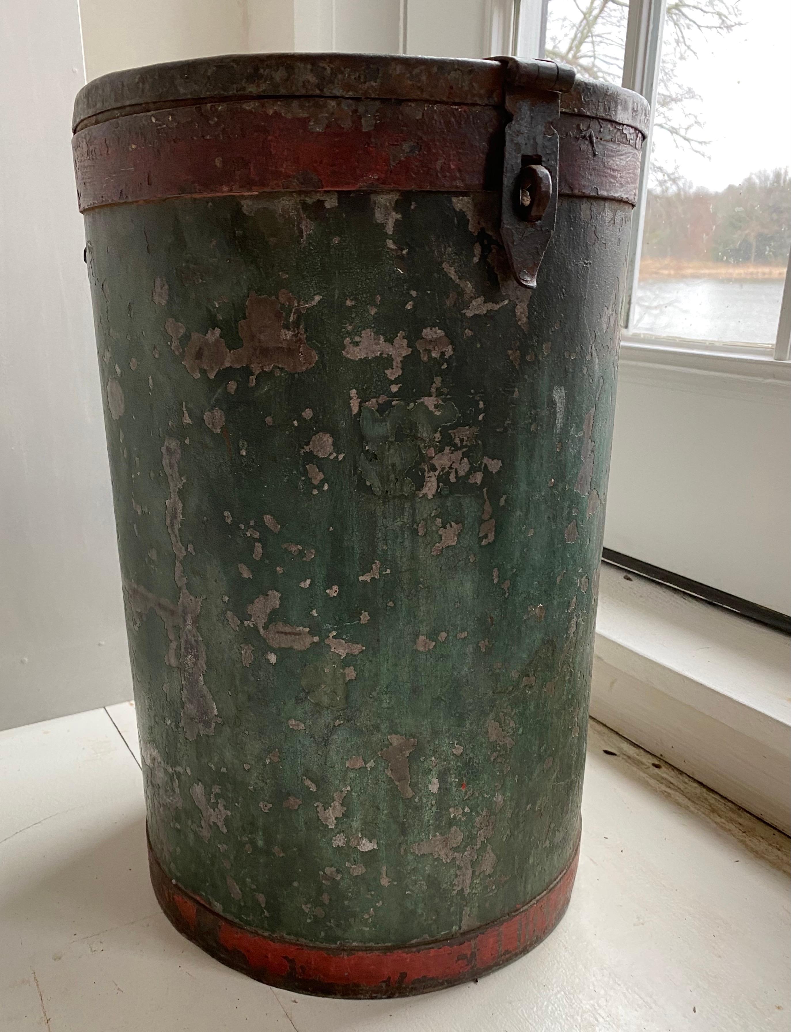 Vintage Grain Container from India In Good Condition For Sale In Sheffield, MA
