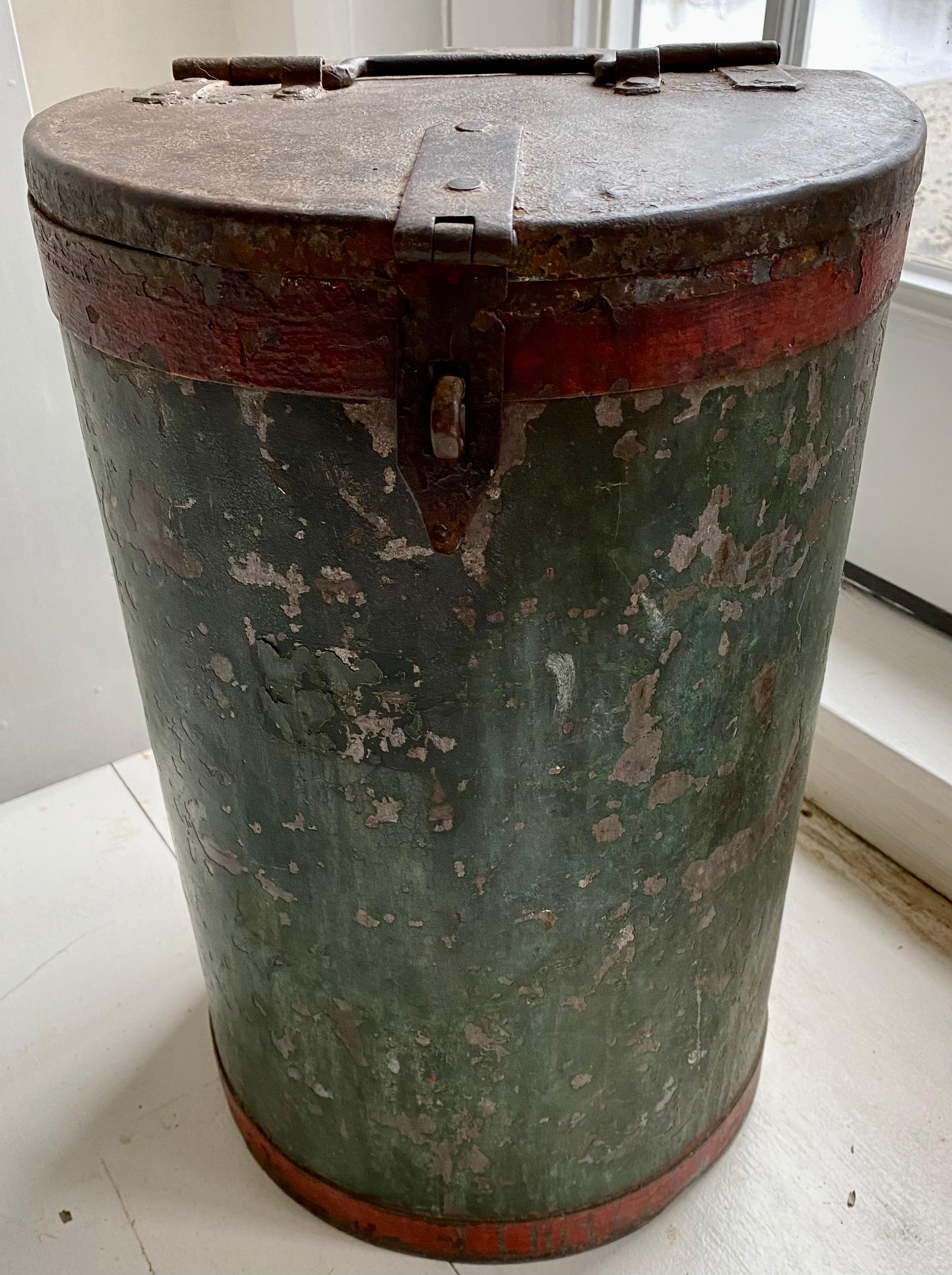 Metal Vintage Grain Container from India For Sale