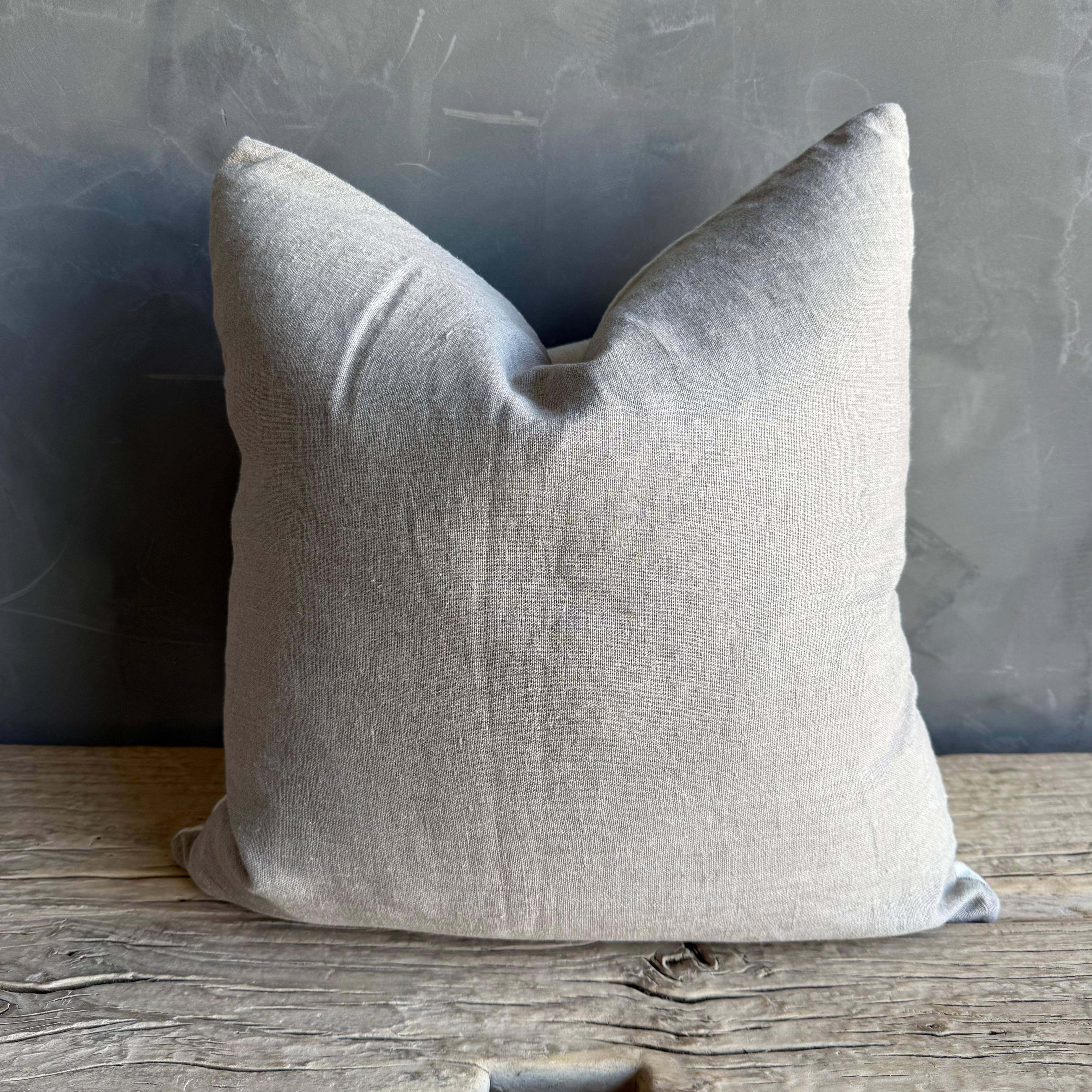 Almohada vintage de saco de grano con rayas Algodón en venta