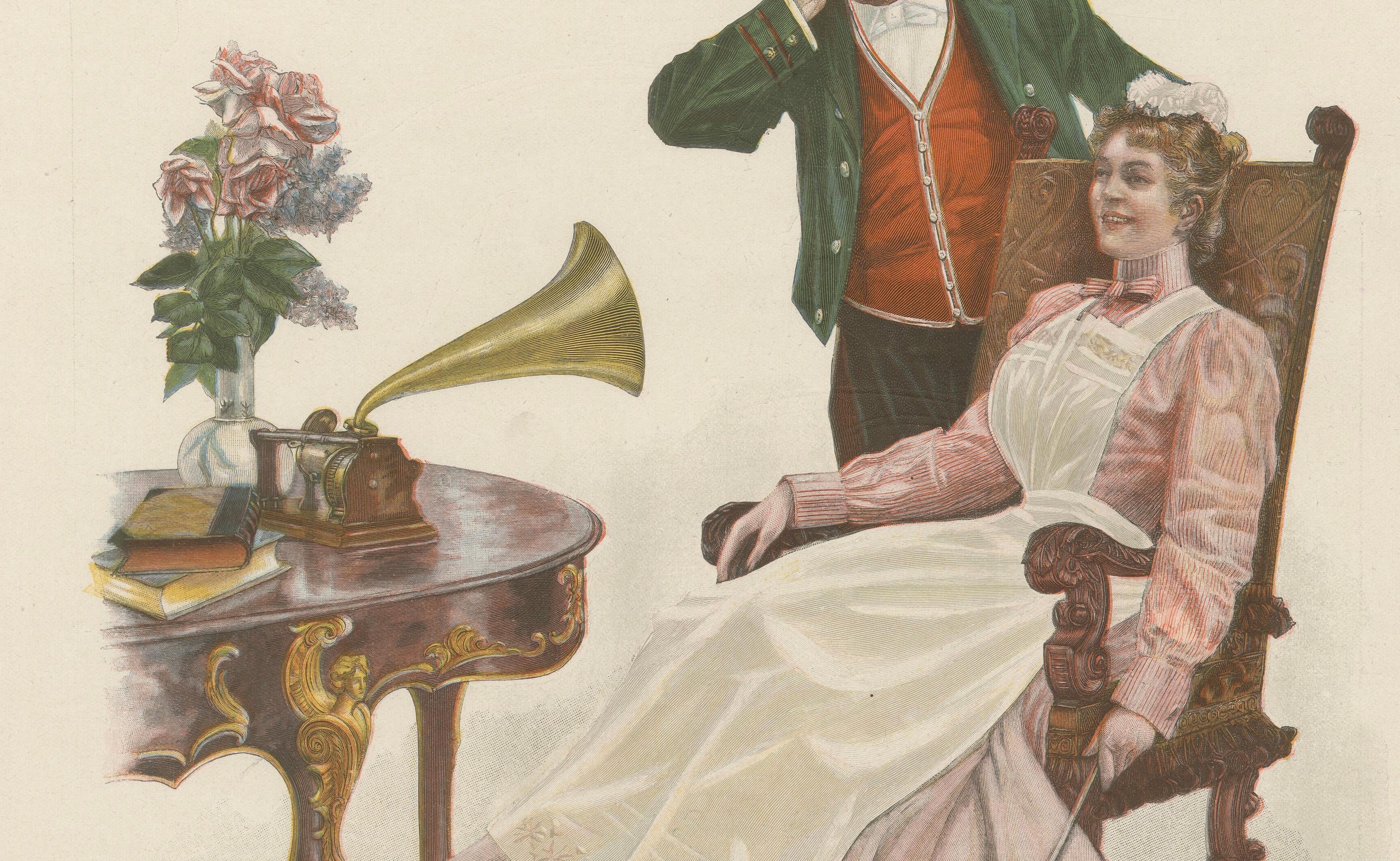Vintage Grammophon und Hörer - 