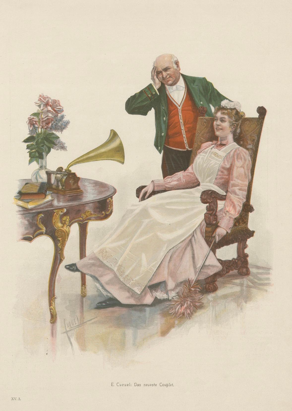 Vintage Grammophon und Hörer - 