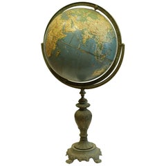 Vintage Grams Terrestrial Globe, circa 1950s