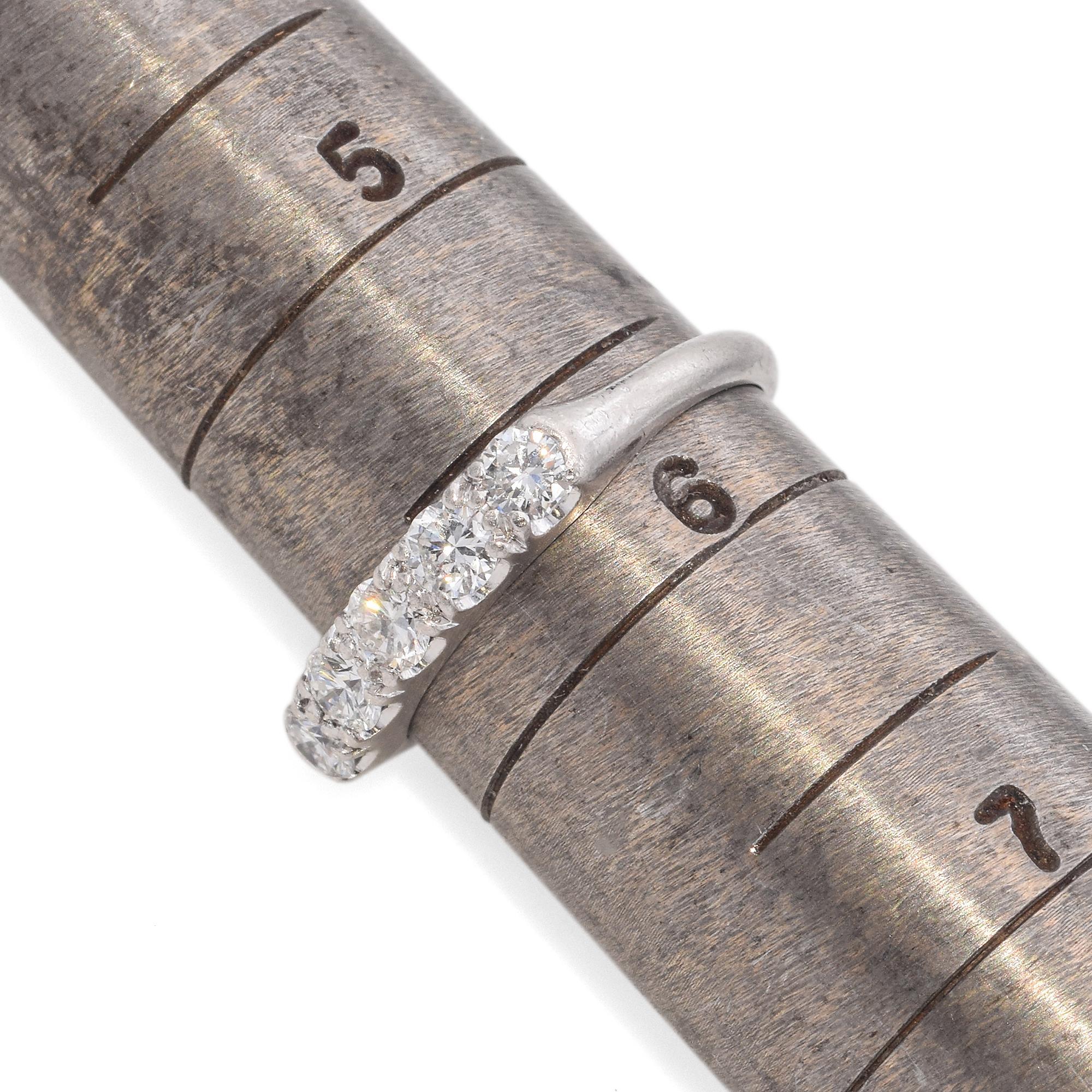 Vintage Granat Bros Platinum 0.50 TCW Diamond Band Ring For Sale 3