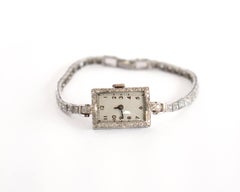 Vintage Granat Bros Platinum and 18k White Gold Watch