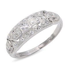 Vintage Granat Bros Platinum Diamond Band Ring