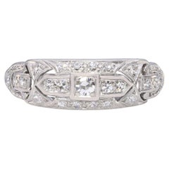 Vintage Granat Bros Platinum Diamond Band Ring