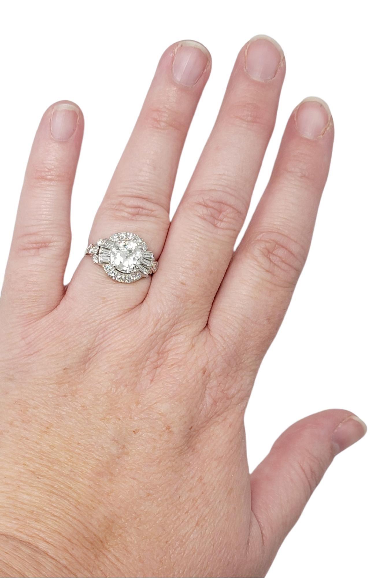 Vintage Granat Brothers Old European Cut Diamond and Platinum Engagement Ring For Sale 4
