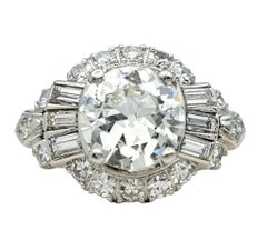 Vintage Granat Brothers Old European Cut Diamond and Platinum Engagement Ring