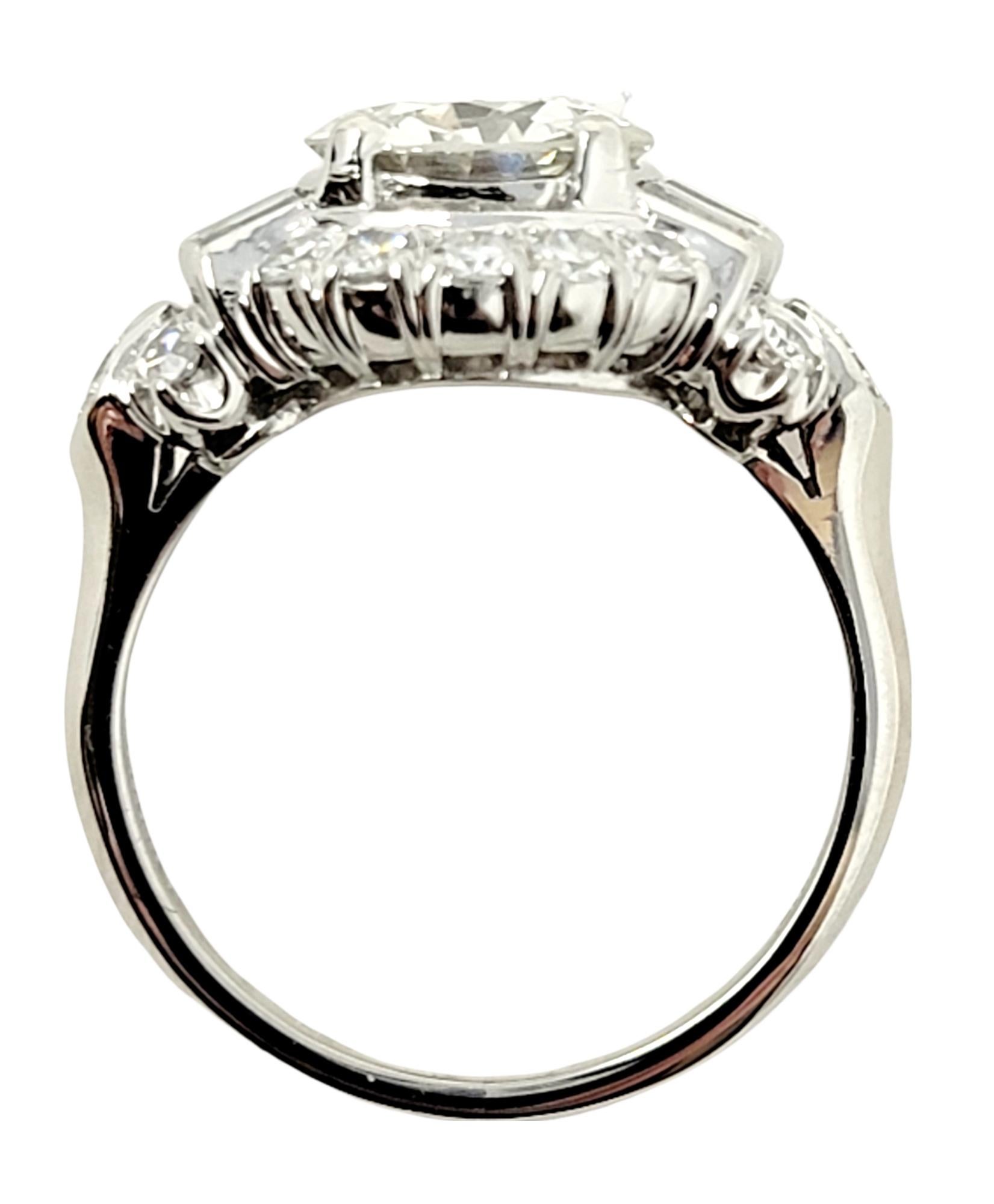 Vintage Granat Brothers Old European Cut Diamond and Platinum Engagement Ring  In Good Condition For Sale In Scottsdale, AZ